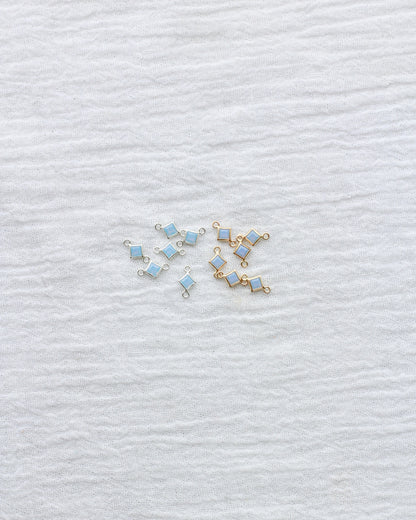 3mm Blue Opal Diamond Shaped Connector, CN315