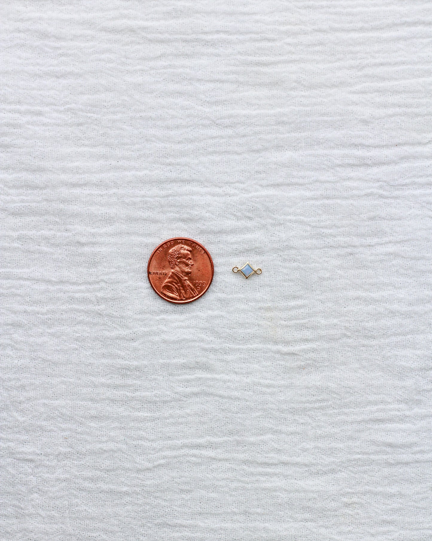3mm Blue Opal Diamond Shaped Connector, CN315