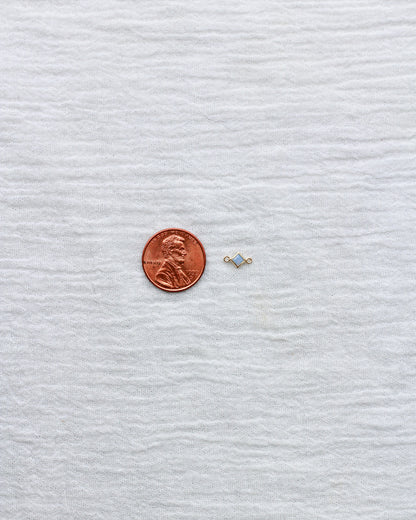 3mm Blue Opal Diamond Shaped Connector, CN315