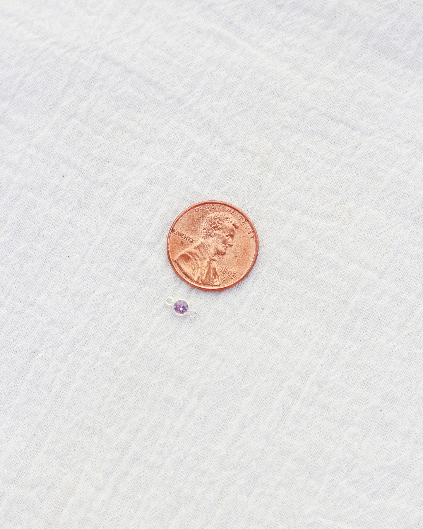3mm Purple CZ Connector, CN333