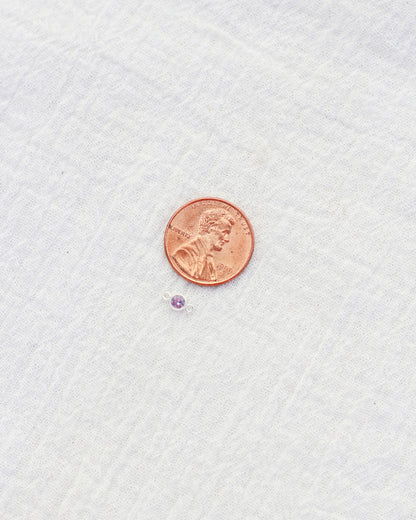3mm Purple CZ Connector, CN333