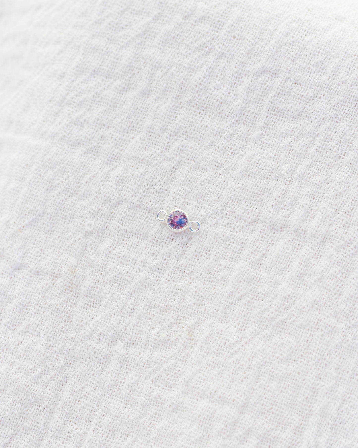 3mm Purple CZ Connector, CN333
