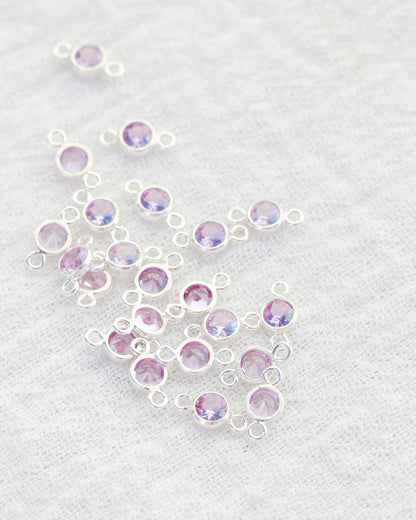 3mm Purple CZ Connector, CN333