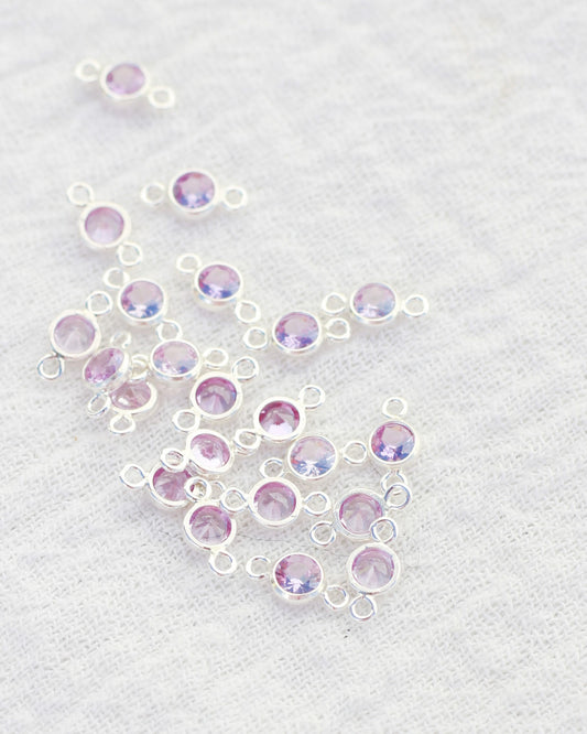 3mm Purple CZ Connector, CN333