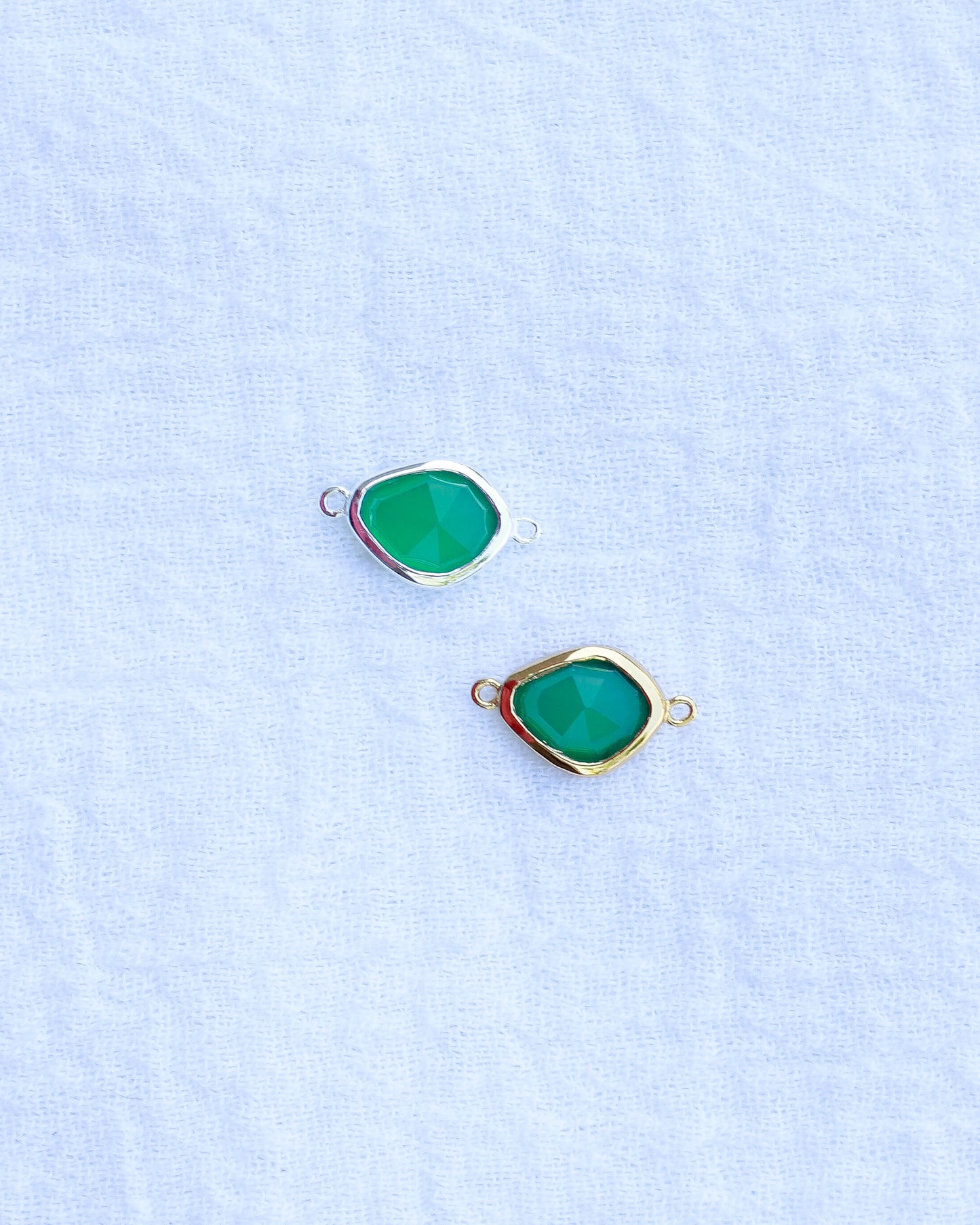 Genuine Green Agate Connector, CN173
