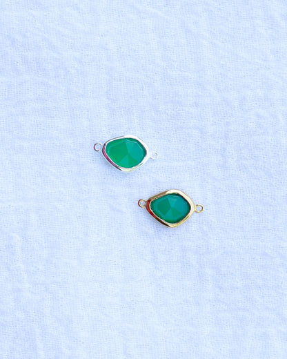 Genuine Green Agate Connector, CN173