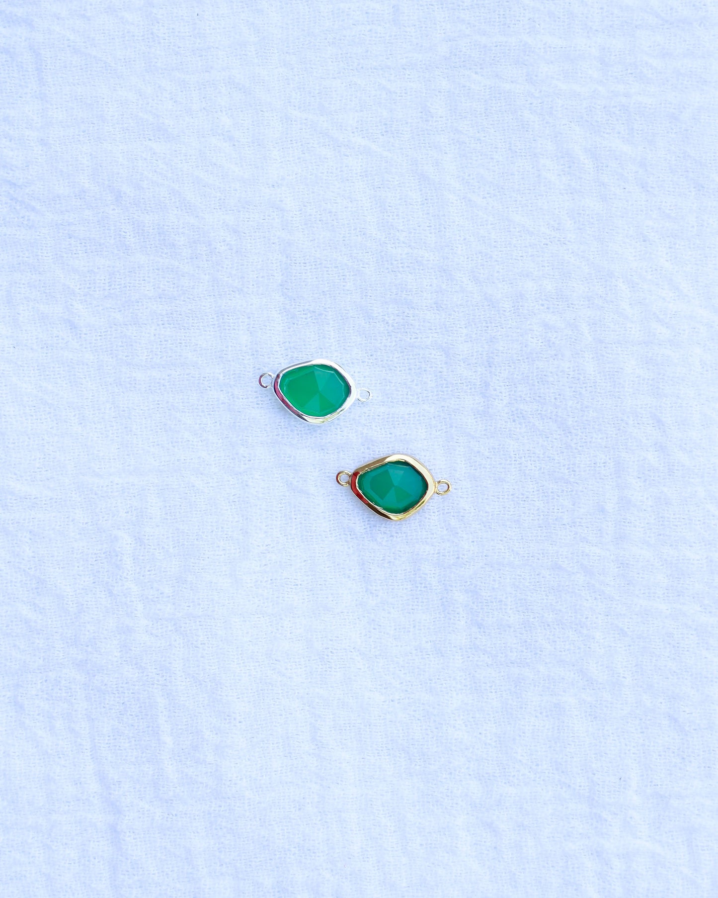 Genuine Green Agate Connector, CN173