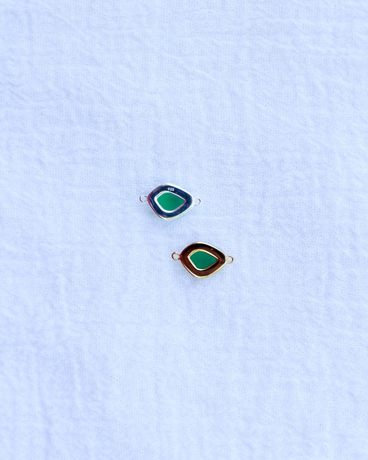 Genuine Green Agate Connector, CN173