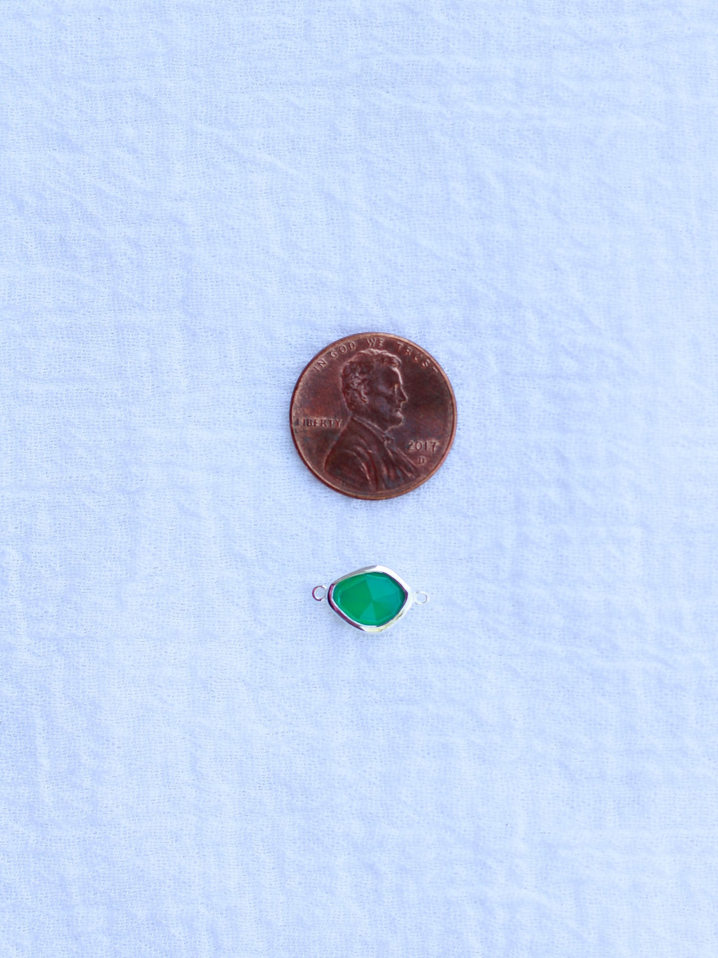 Genuine Green Agate Connector, CN173