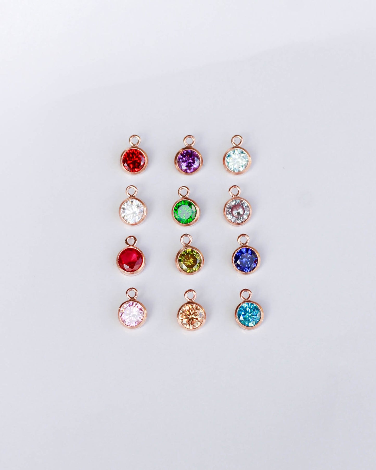 4mm Rose Gold Filled Birthstone Charm, CH11