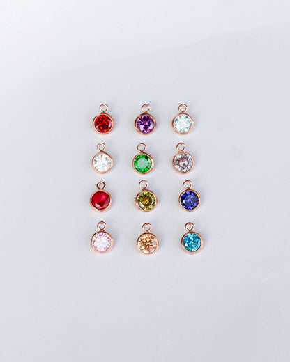 4mm Rose Gold Filled Birthstone Charm, CH11