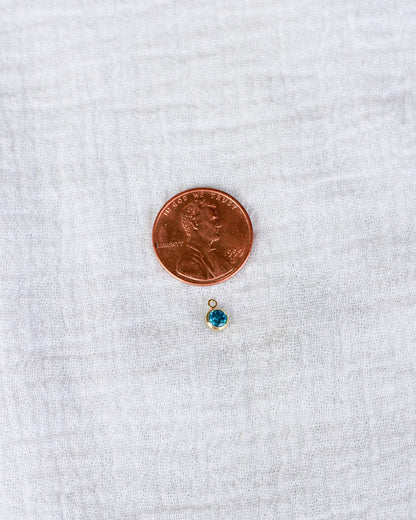 4mm Birthstone Charm,  CH11