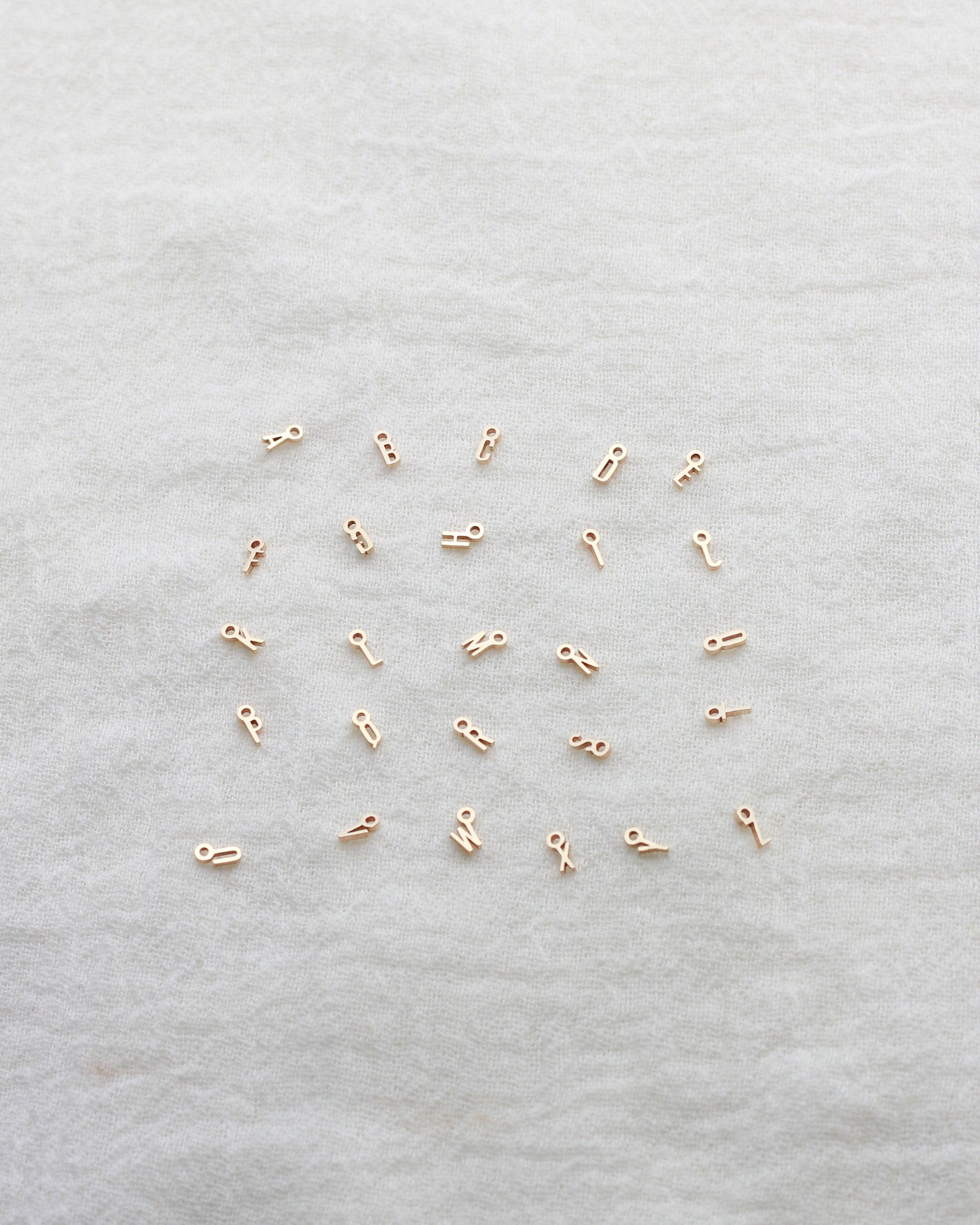 Mini Letter Charm, 14k gold filled, CH319