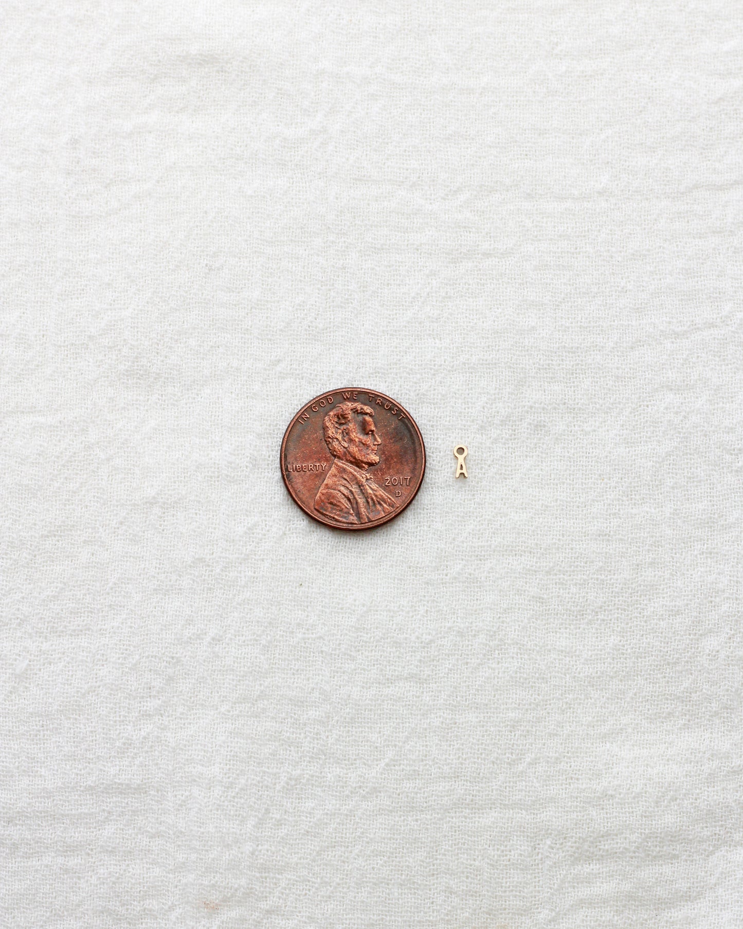 Mini Letter Charm, 14k gold filled, CH319