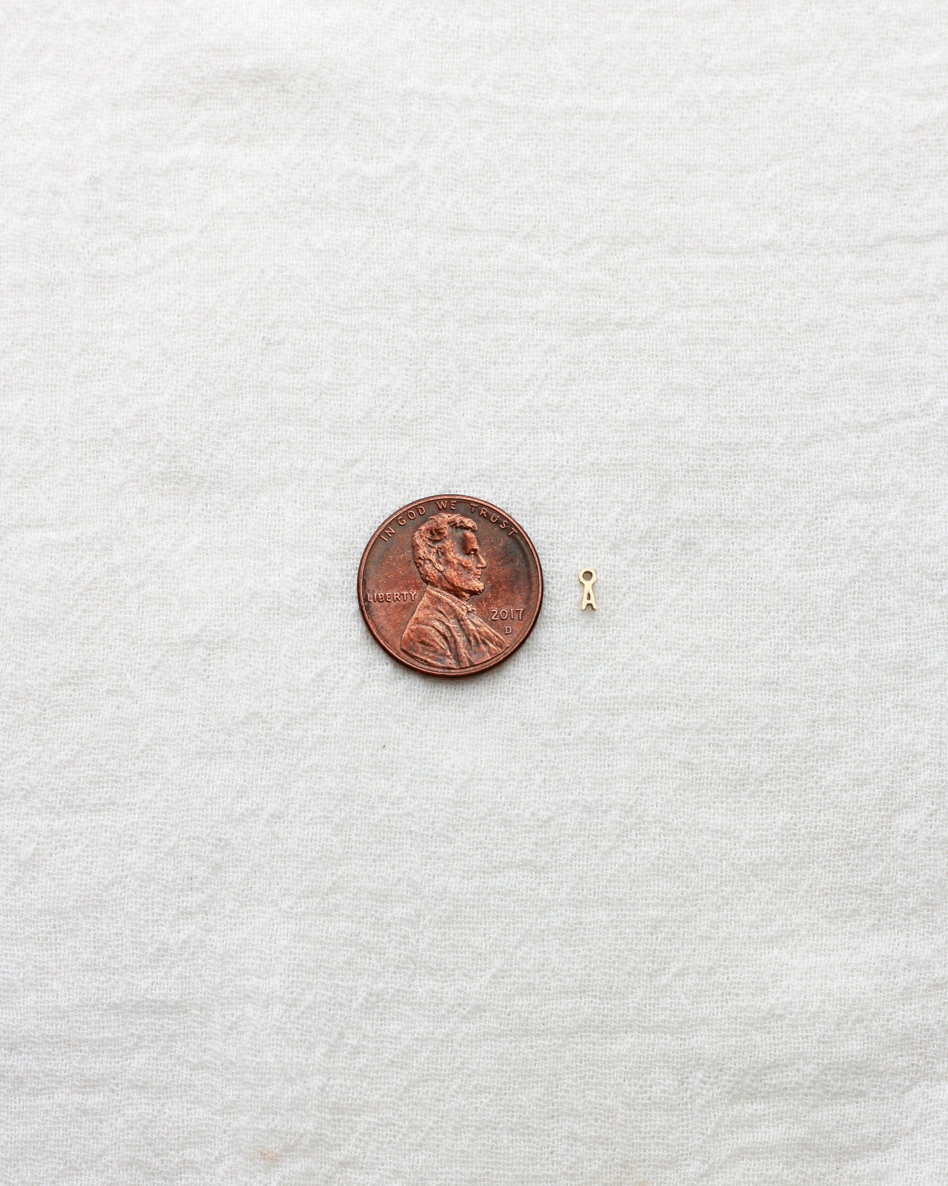Mini Letter Charm, 14k gold filled, CH319