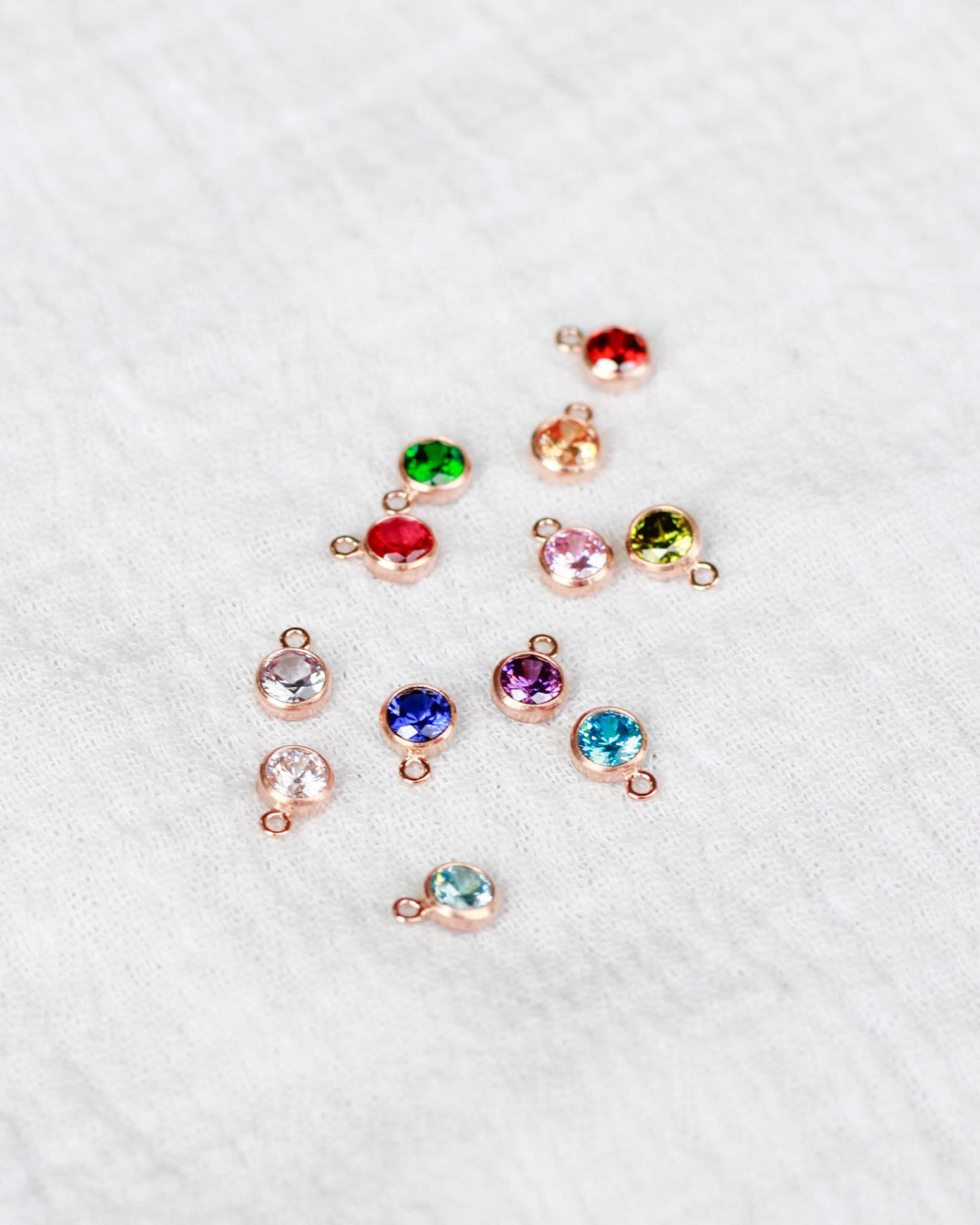 4mm Rose Gold Filled Birthstone Charm, CH11
