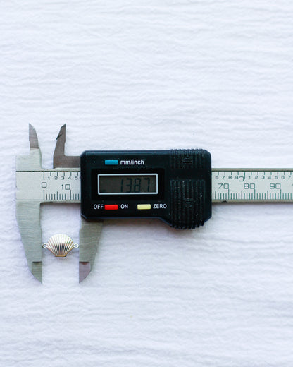 Flat Scallop Shell Connector Charm, CN172