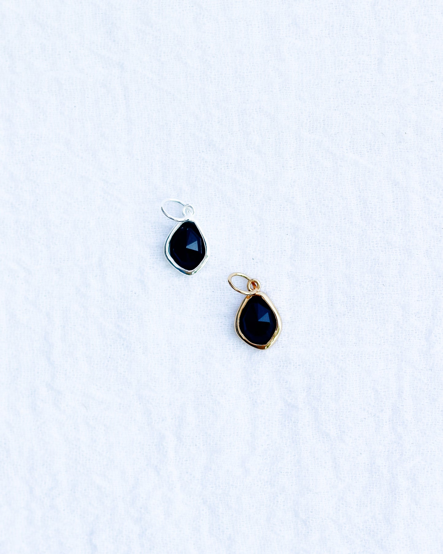 Black Onyx Gemstone Charm, CH117
