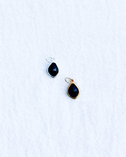Black Onyx Gemstone Charm, CH117