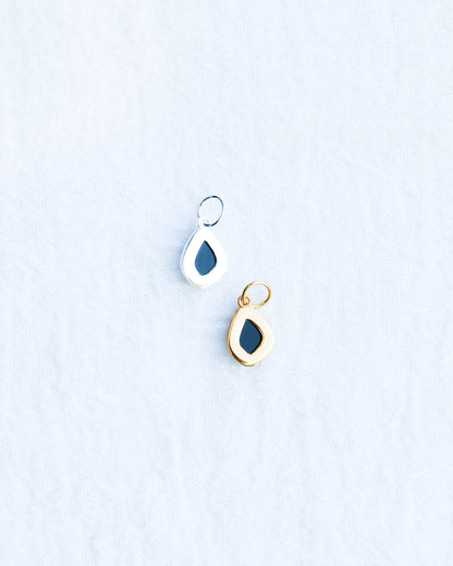 Black Onyx Gemstone Charm, CH117