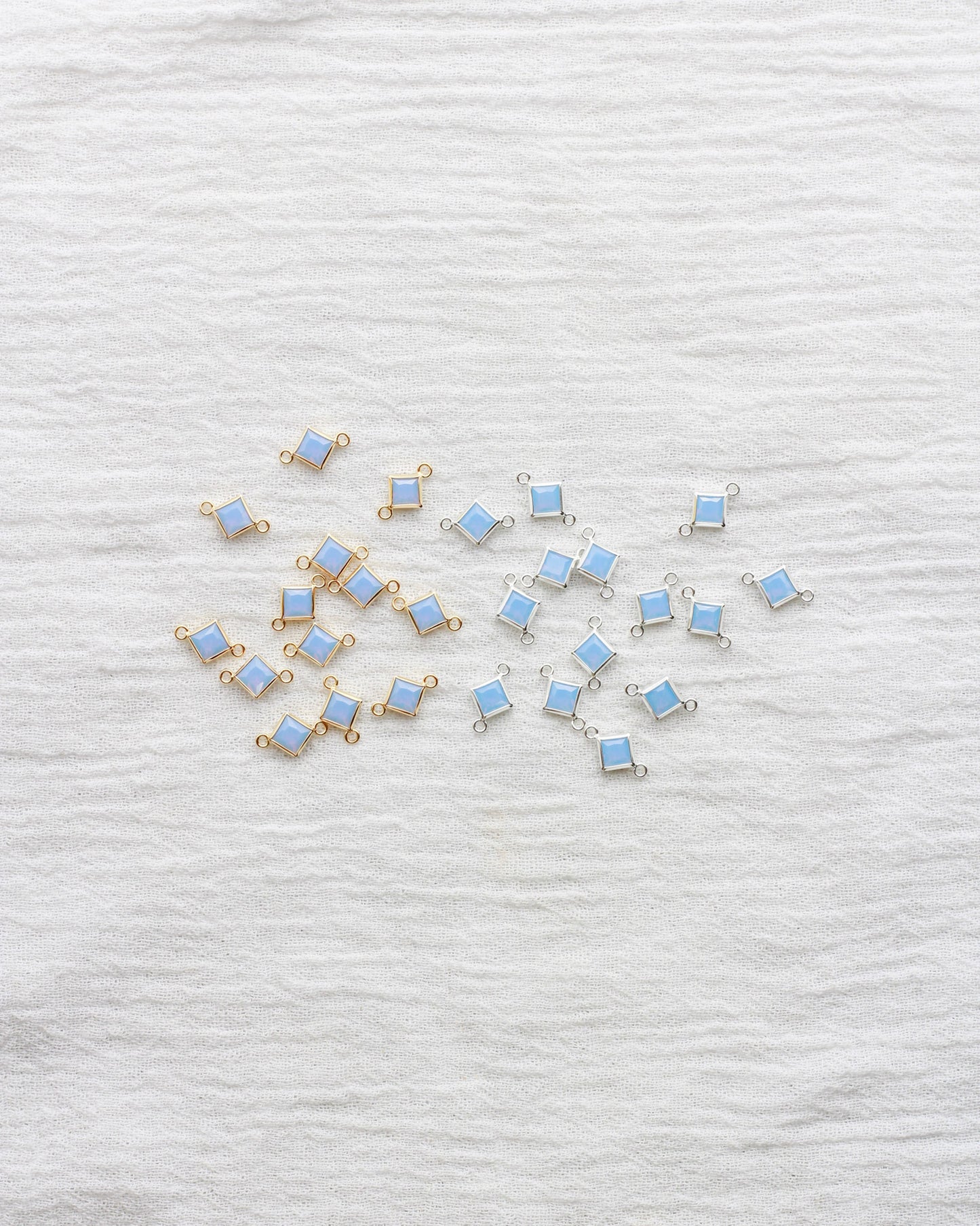 4mm Blue Opal Diamond Shaped Connector, CN327