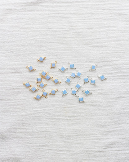 4mm Blue Opal Diamond Shaped Connector, CN327