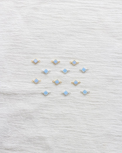 4mm Blue Opal Diamond Shaped Connector, CN327