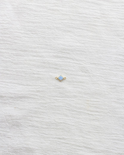 4mm Blue Opal Diamond Shaped Connector, CN327