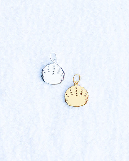 CZ Pave Scallop Shell Charm,  CH118