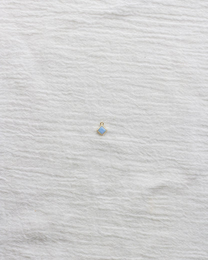4mm Blue Opal Diamond Shaped Charm, CH259