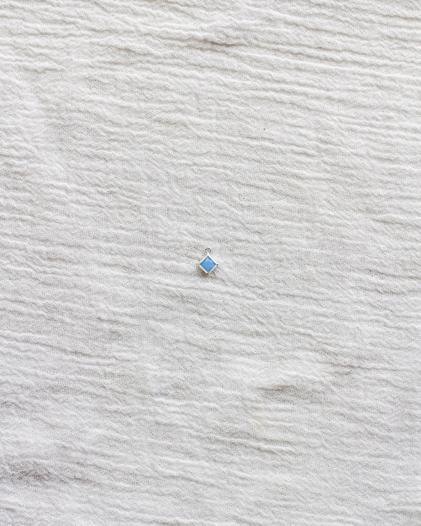 4mm Blue Opal Diamond Shaped Charm, CH259