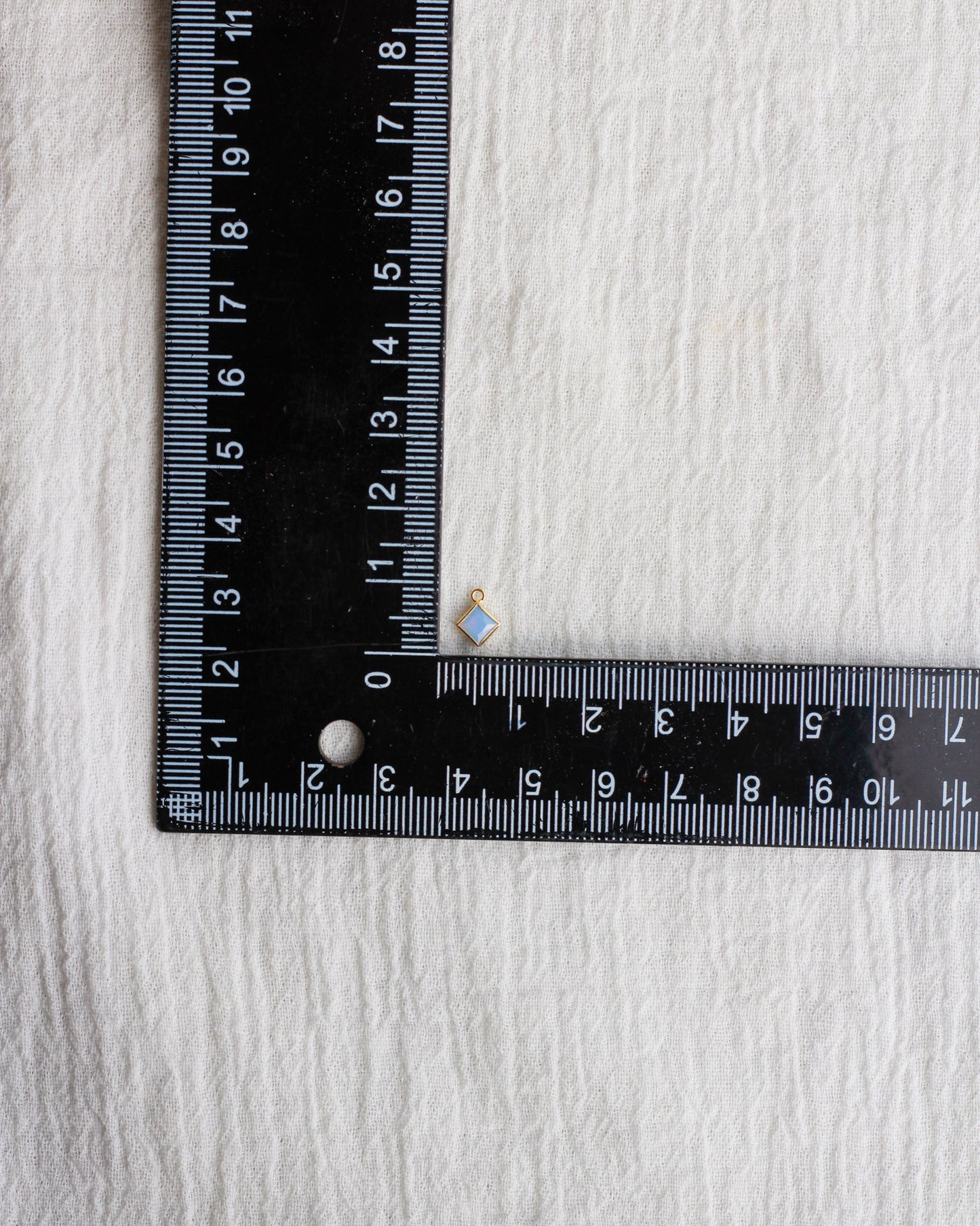 4mm Blue Opal Diamond Shaped Charm, CH259