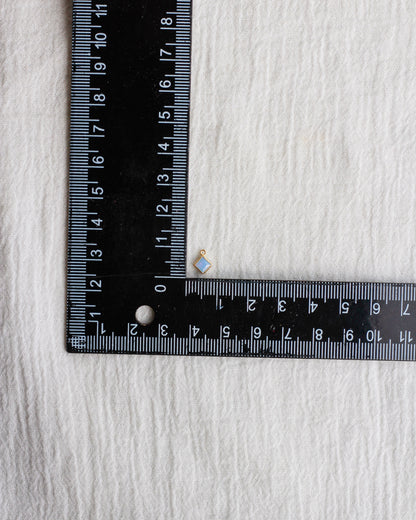 4mm Blue Opal Diamond Shaped Charm, CH259