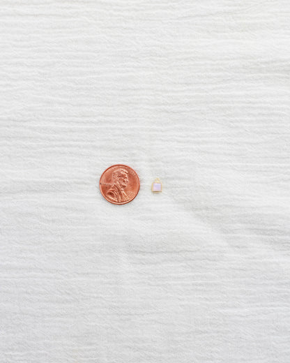4mm Pink Opal Square Charm, CH256