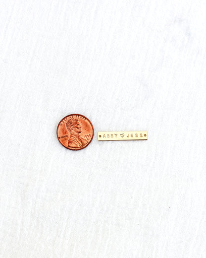Custom, Hand Stamped Bar Connector, CN334
