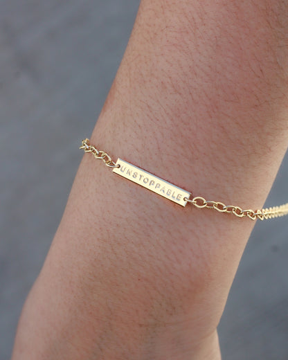 Custom, Hand Stamped Bar Connector, CN334