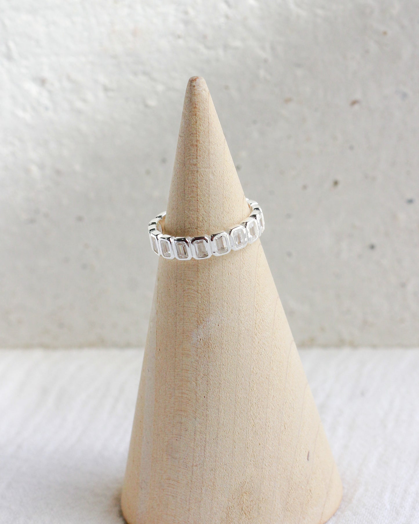 Emerald Cut Stacking Ring, R51