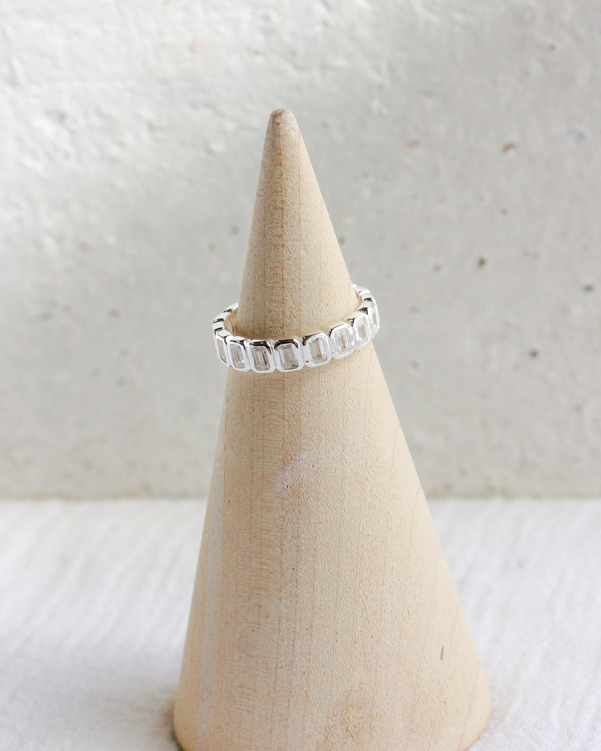 Emerald Cut Stacking Ring, R51