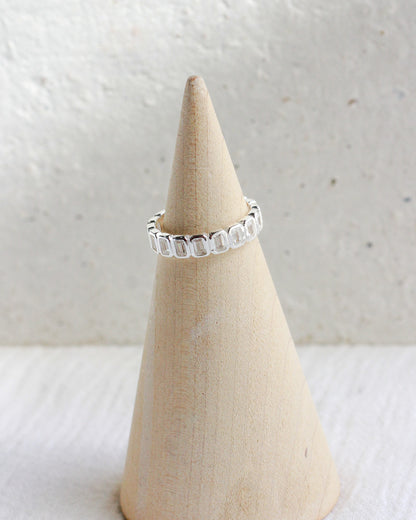 Emerald Cut Stacking Ring, R51
