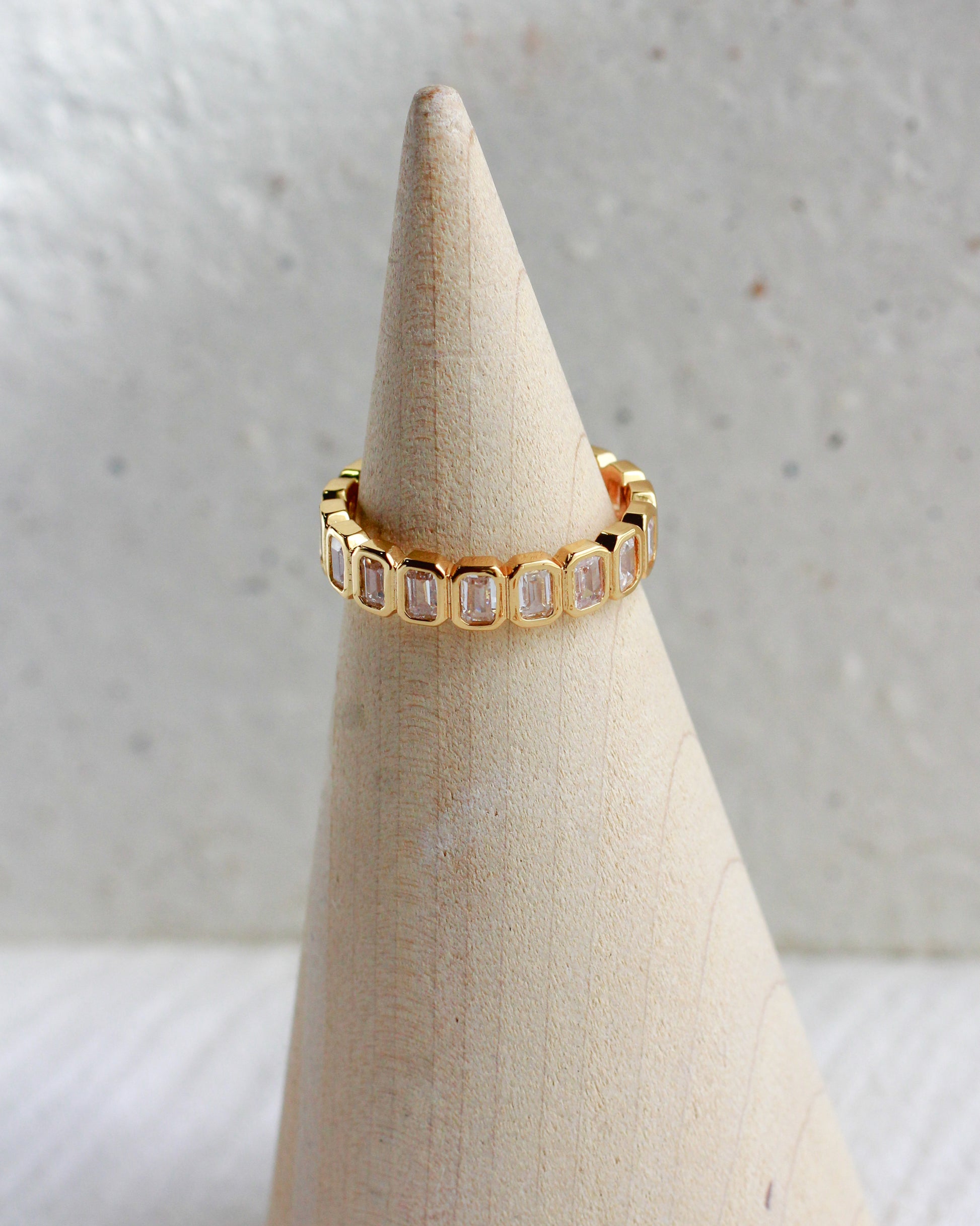 Emerald Cut Stacking Ring, R51