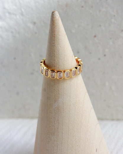 Emerald Cut Stacking Ring, R51