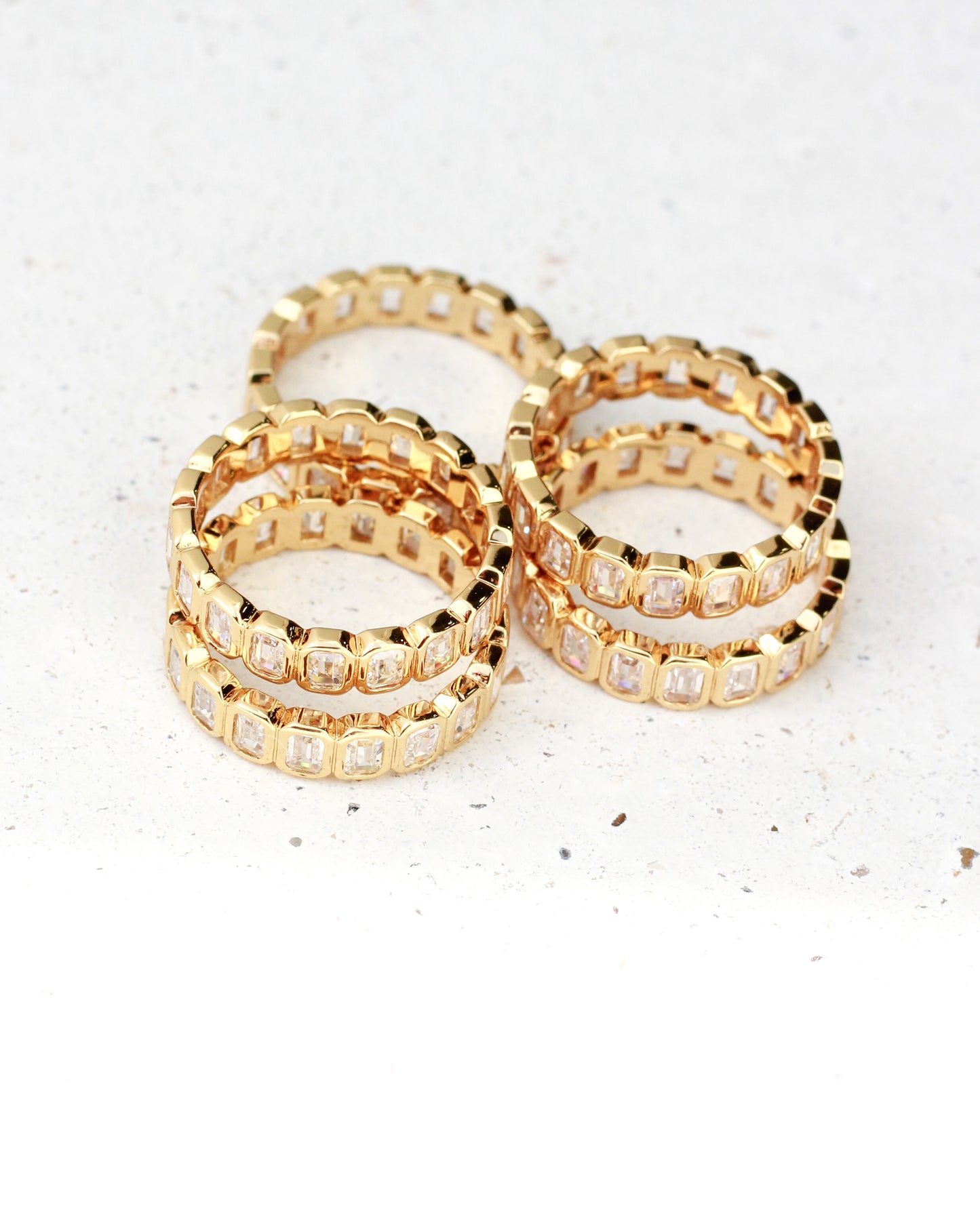 Emerald Cut Stacking Ring, R51