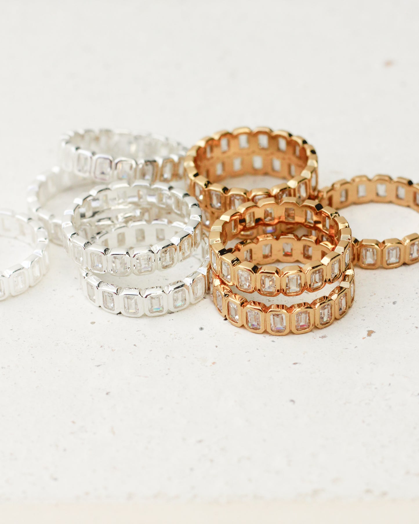 Emerald Cut Stacking Ring, R51