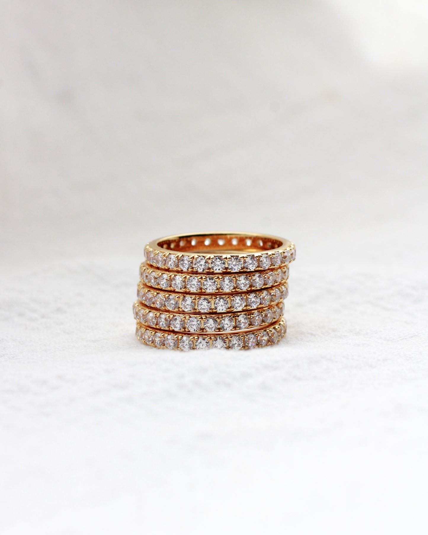 Cubic Zirconia Stacking Band Ring, R53