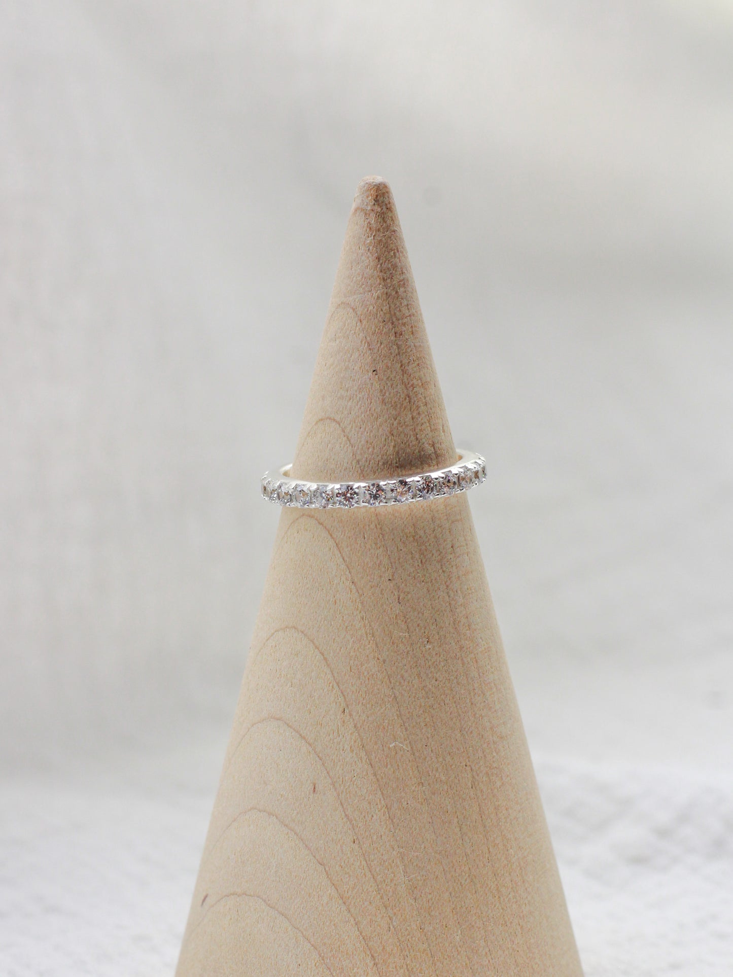 Cubic Zirconia Stacking Band Ring, R53