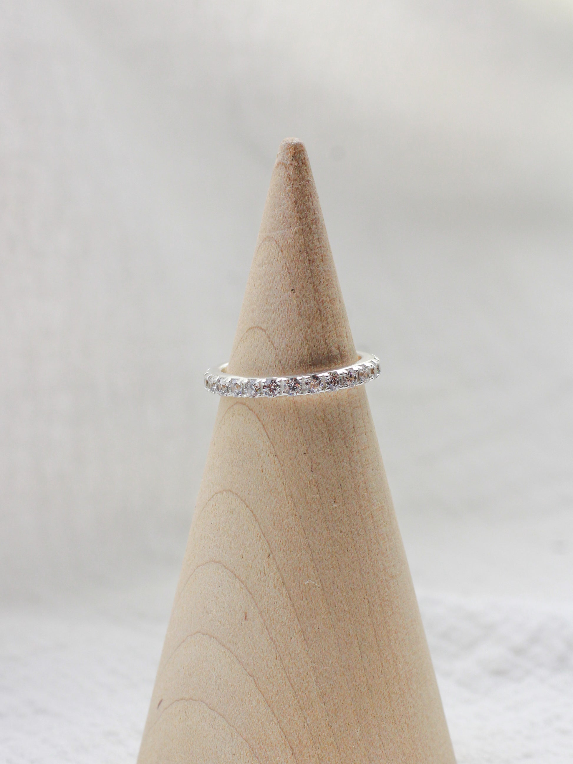 Cubic Zirconia Stacking Band Ring, R53