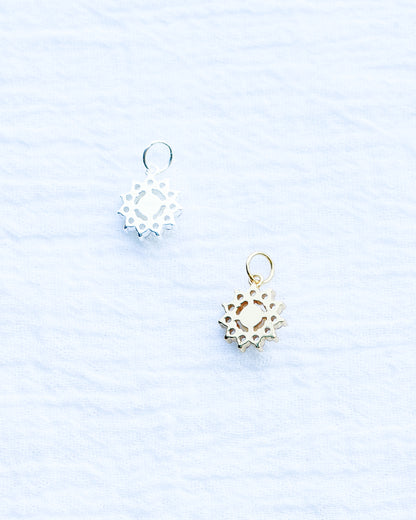 Freshwater White Pearl Potato Shape CZ Charm, CH122