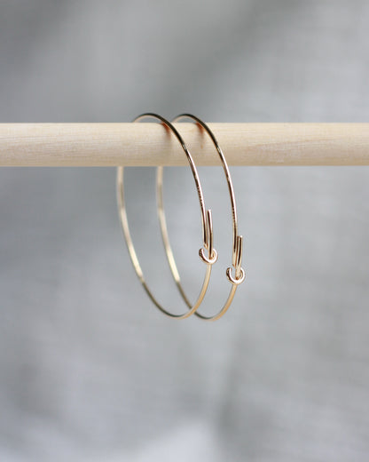 30x.70mm Wire Beading Hoop Earrings, E62