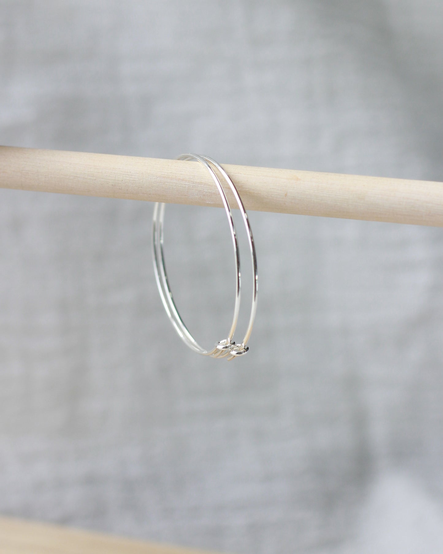 30x.70mm Wire Beading Hoop Earrings, E62