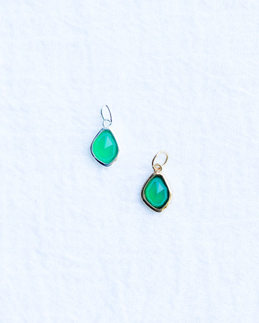 Green Agate Charm, CH120
